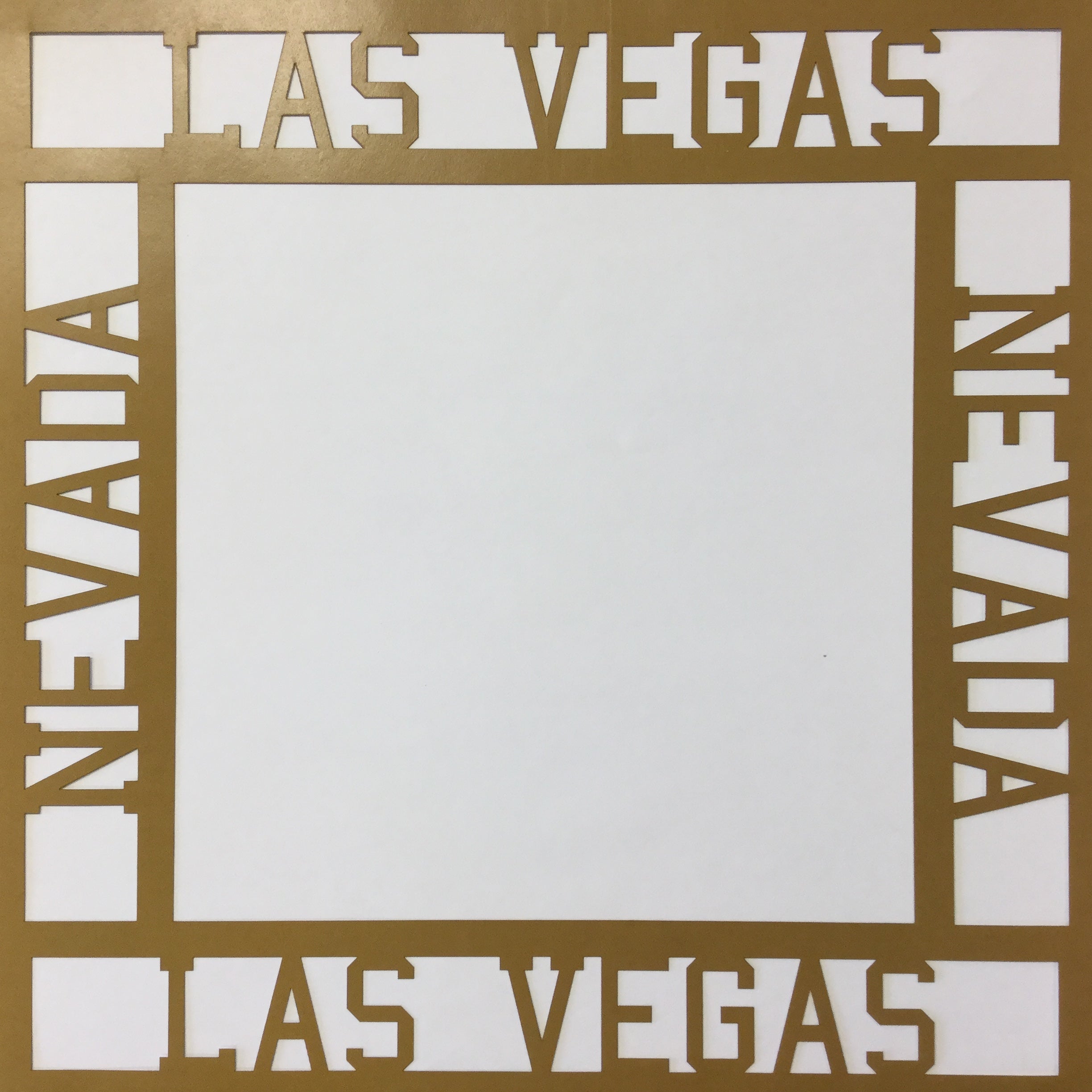 Page Frame LAS VEGAS NEVADA Brown 12&quot;x12&quot; Scrapbook Overlay Scrapbooksrus 