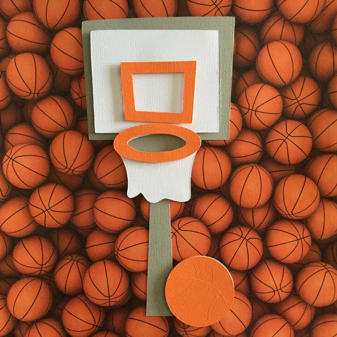 BASKETBALL COURT Die Cut Embellishment