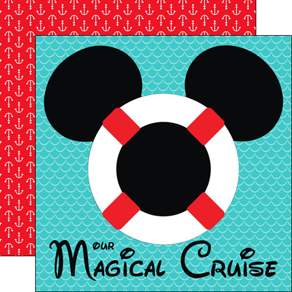 Disney MAGICAL CRUISE LIFE PRESERVER DS 12&quot;X12&quot; Paper Scrapbooksrus 