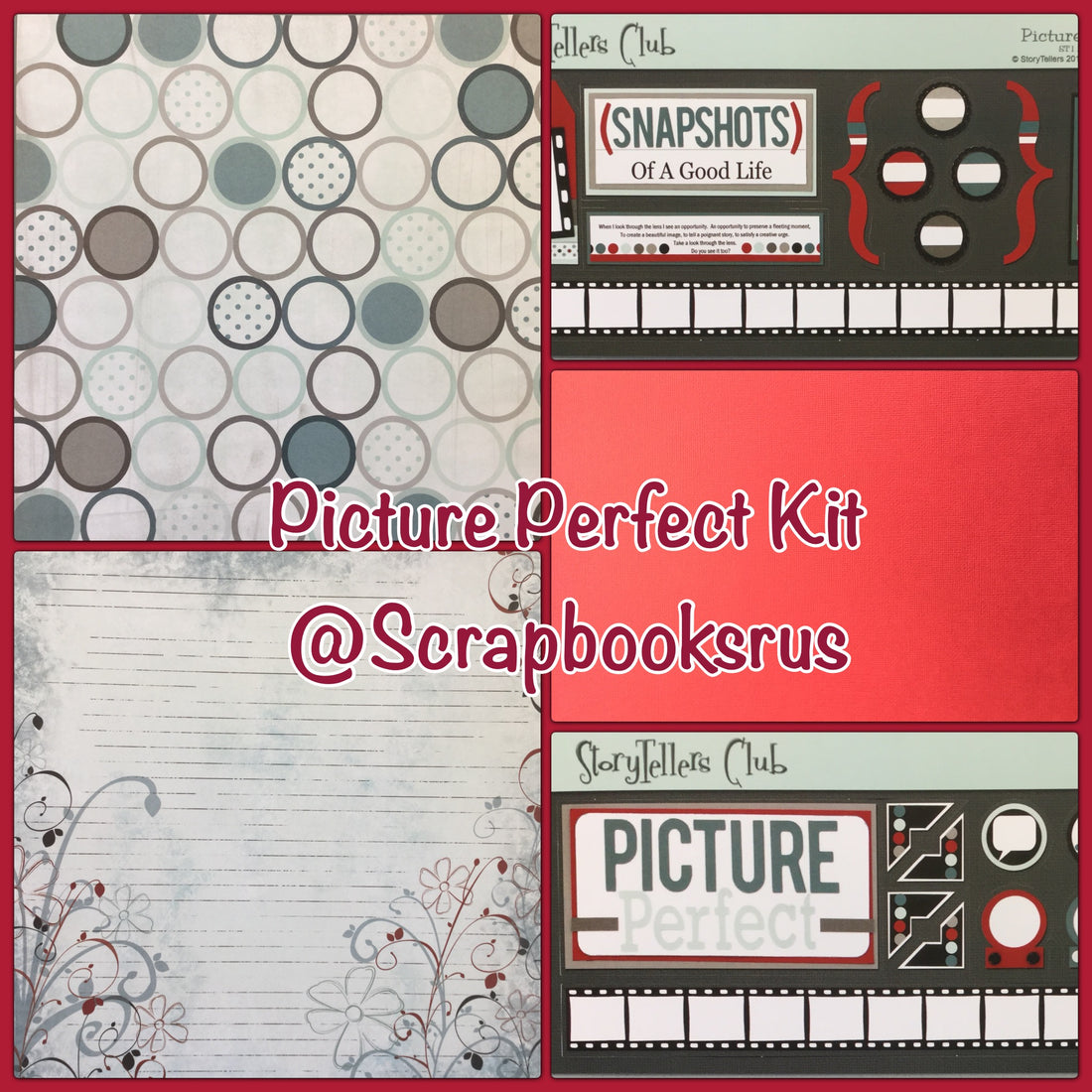 Storytellers PICTURE PERFECT KIT 12"X12" Scrapbook Paper & DieCuts 28pc