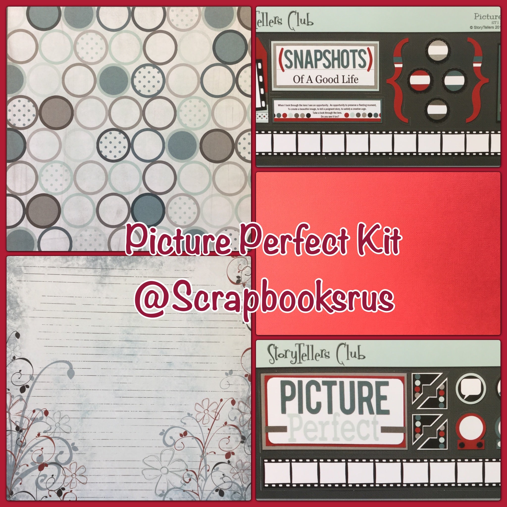 Storytellers PICTURE PERFECT KIT 12&quot;X12&quot; Scrapbook Paper &amp; DieCuts 28pc