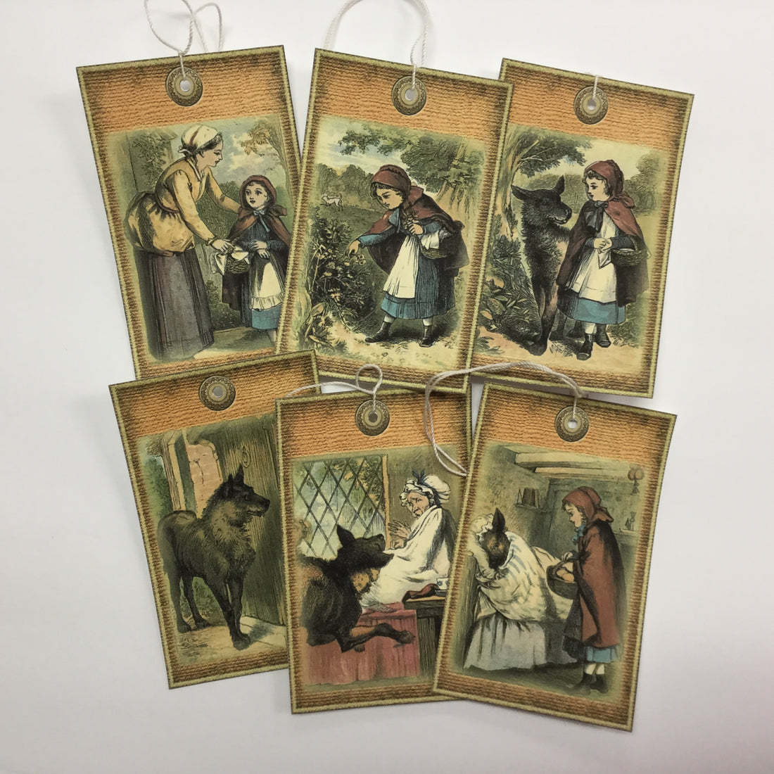 Tags & Ephemera 6pc LITTKE RED RIDING HOOD Set A Scrapbooksrus