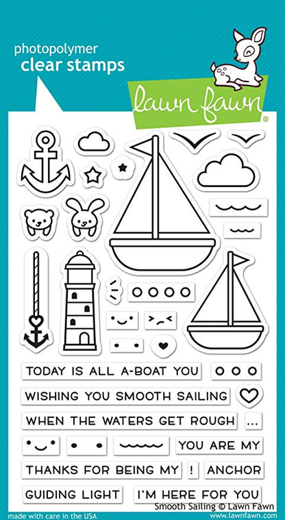 Lawn Fawn SMOOTH SAILING Clear Stamps 36 pc Scrapbooksrus 