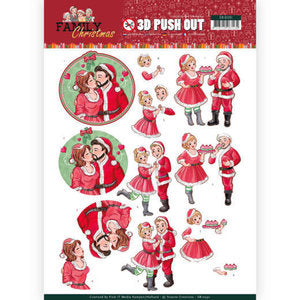 FAMILY CHRISTMAS 3D Push Out Diecuts Scrapbooksrus 
