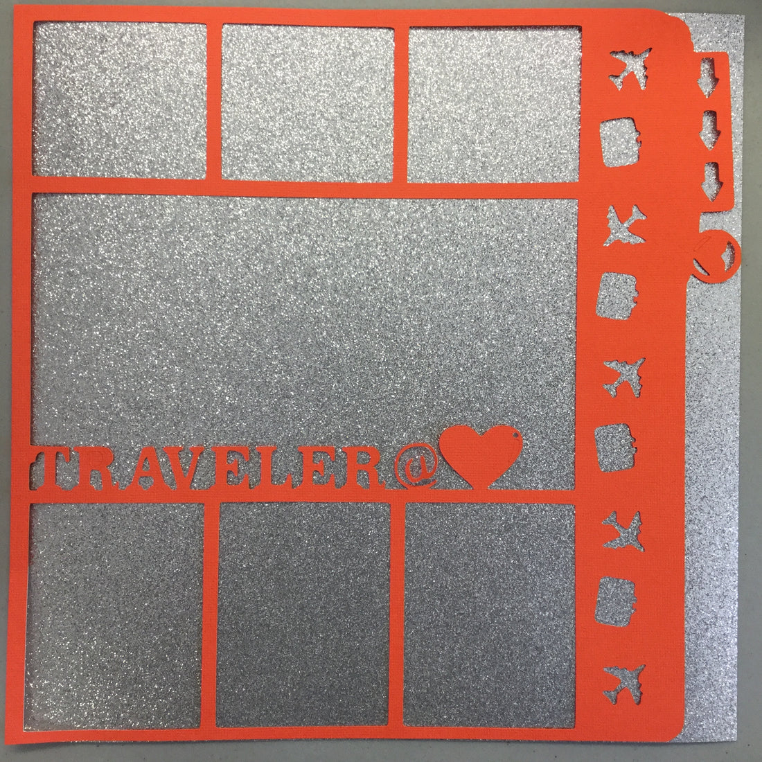 Page Frame TRAVELERS POPPY 12"x12" Scrapbook Overlay