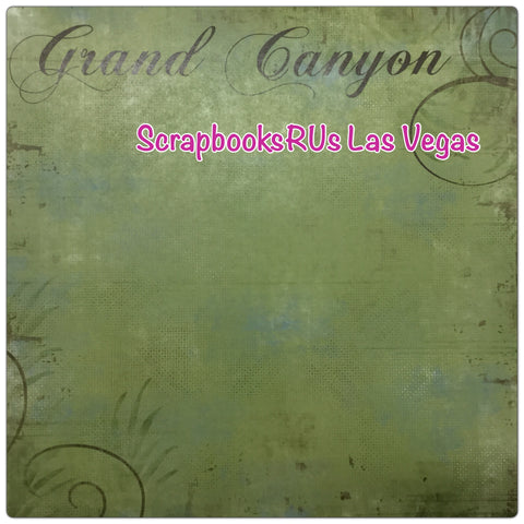 GRAND CANYON 12”X12” National Park Green Lush Scrapbook Paper