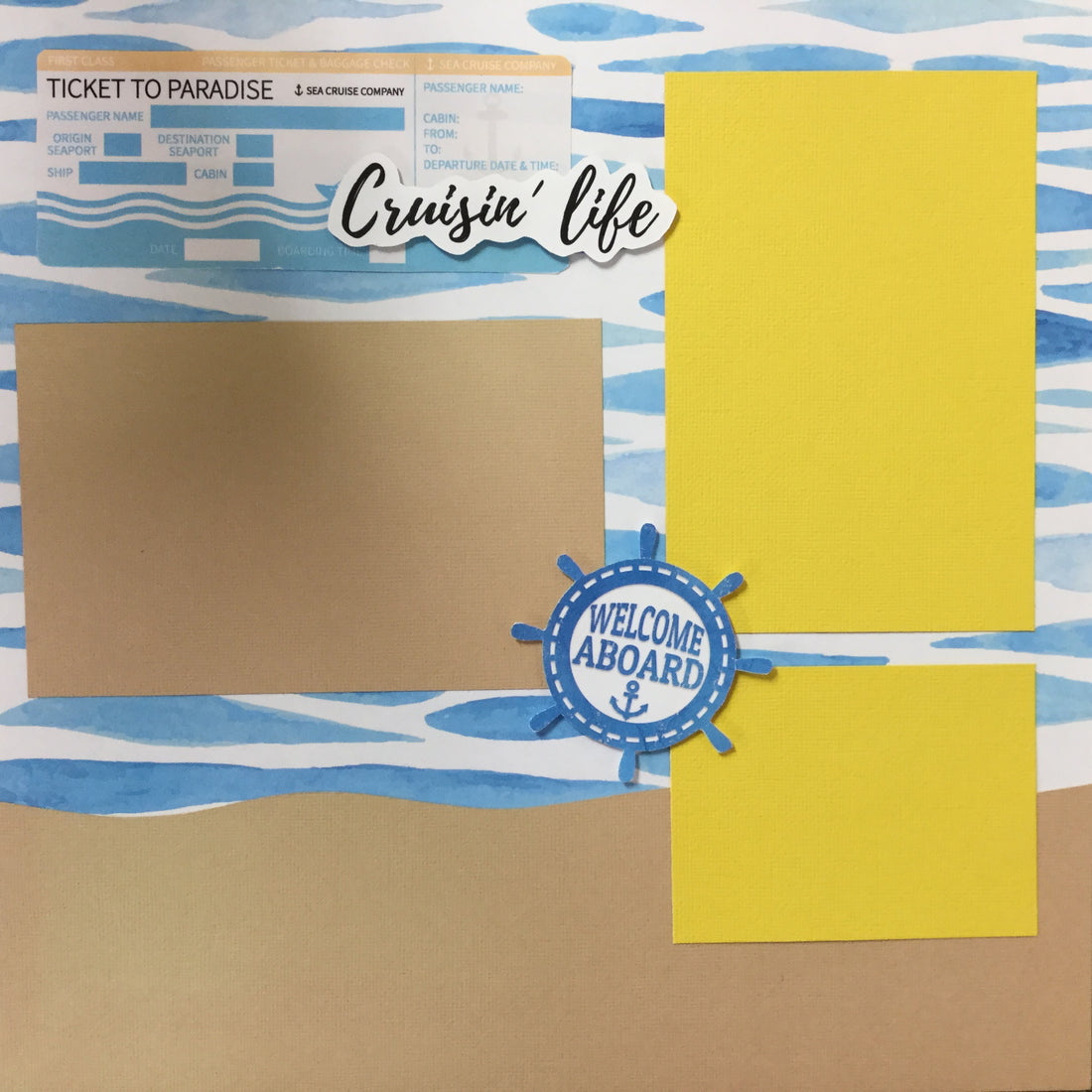 Premade BEST CRUISE EVER (2) 12X12 Scrapbook Pages Scrapbooksrus