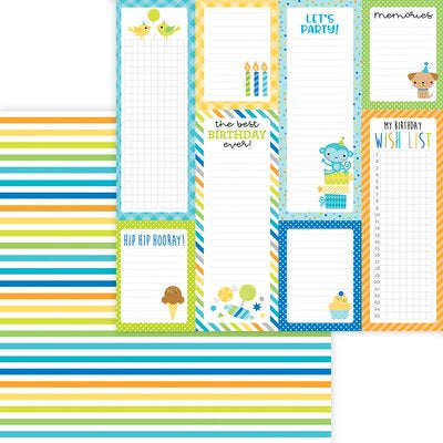 Doodlebug PARTY TIME Collection 12X12 Paper Pack 13pc. Scrapbooksrus 