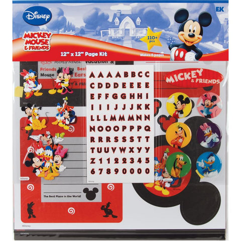 Disney MICKEY & FRIENDS 12”x12” Scrapbook Page Kit