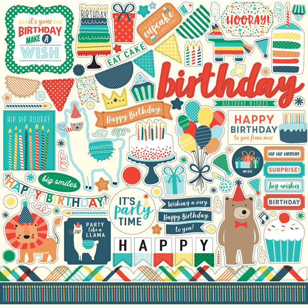 Echo Park HAPPY BIRTHDAY BOY 13pc 12”x12” Collection Kit Scrapbooksrus