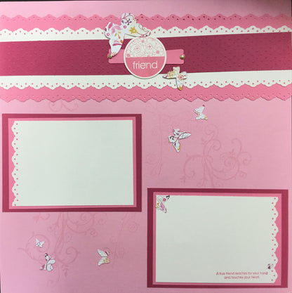 Premade Pages TRUE FRIENDS 12&quot;X12&quot; (2) Scrapbook Pages Scrapbooksrus 