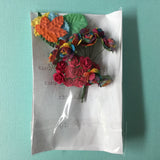 Rainbow Roses Mini Roses and Leaves 25 pc Scrapbooksrus 