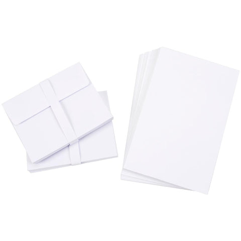 Heavyweight White Blank Cards With Envelopes 4.25x5.5 25 Pack