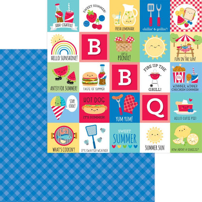 Doodlebug BAR B CUTE Paper Pack 12&quot;X12&quot; 13pc Scrapbooksrus 