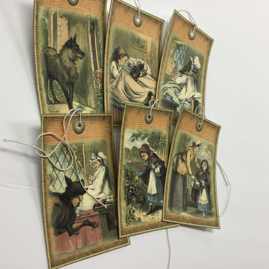 Tags & Ephemera 6pc LITTLE RED RIDING HOOD Set B Scrapbooksrus