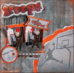 Moxxie HOOPS BASKETBALL Kit 12”X12” 9pc Paper Sticker