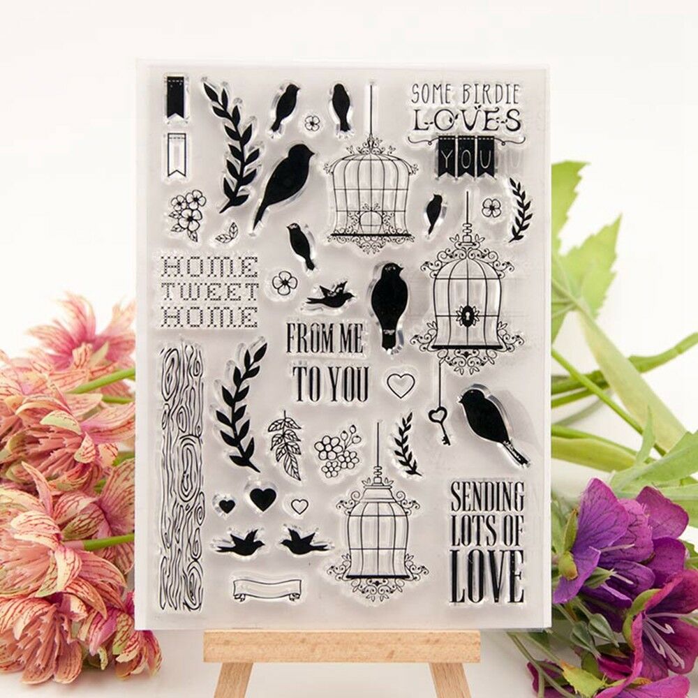 BIRD TWEETS Clear Acrylic Stamp Set 38pc