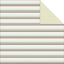 Kaisercraft Bonjour NOTRE DAME 12&quot;X12&quot; Stripe Sheet Scrapbooksrus