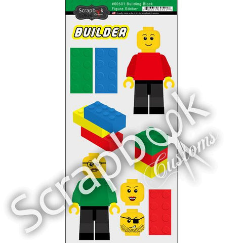 LEGO SCRAPBOOK KIT 16pc Custom Building Blocks World #2 - Scrapbook Kyandyland