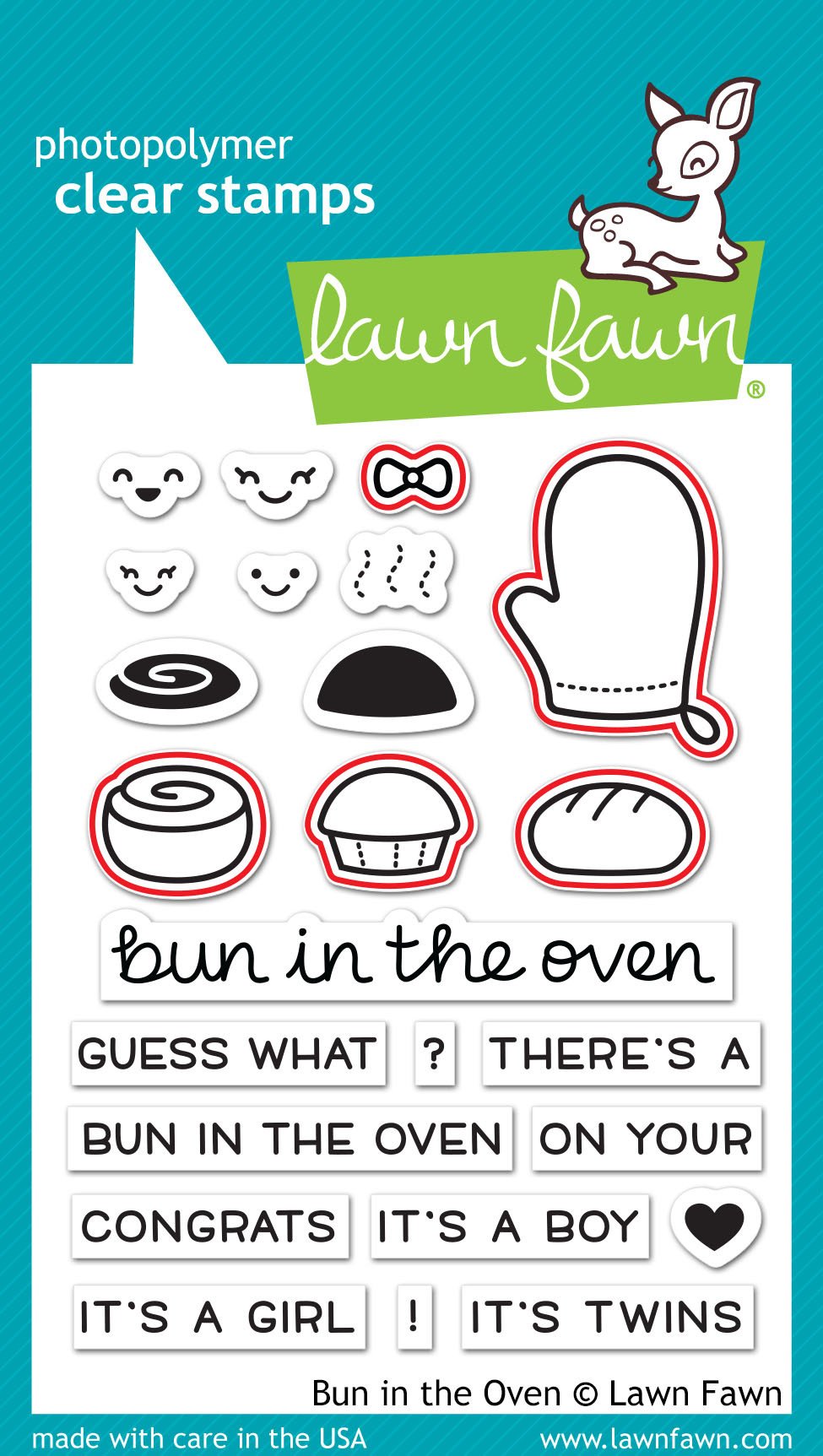 Lawn Fawn Bun In the Oven Clear Stamps @scrapbooksrus