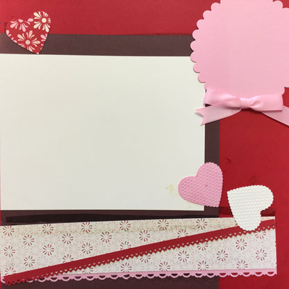 Premade Scrapbook Pages YOURS TRULY (2) 12”X12” Valentine Scrapbooksrus 