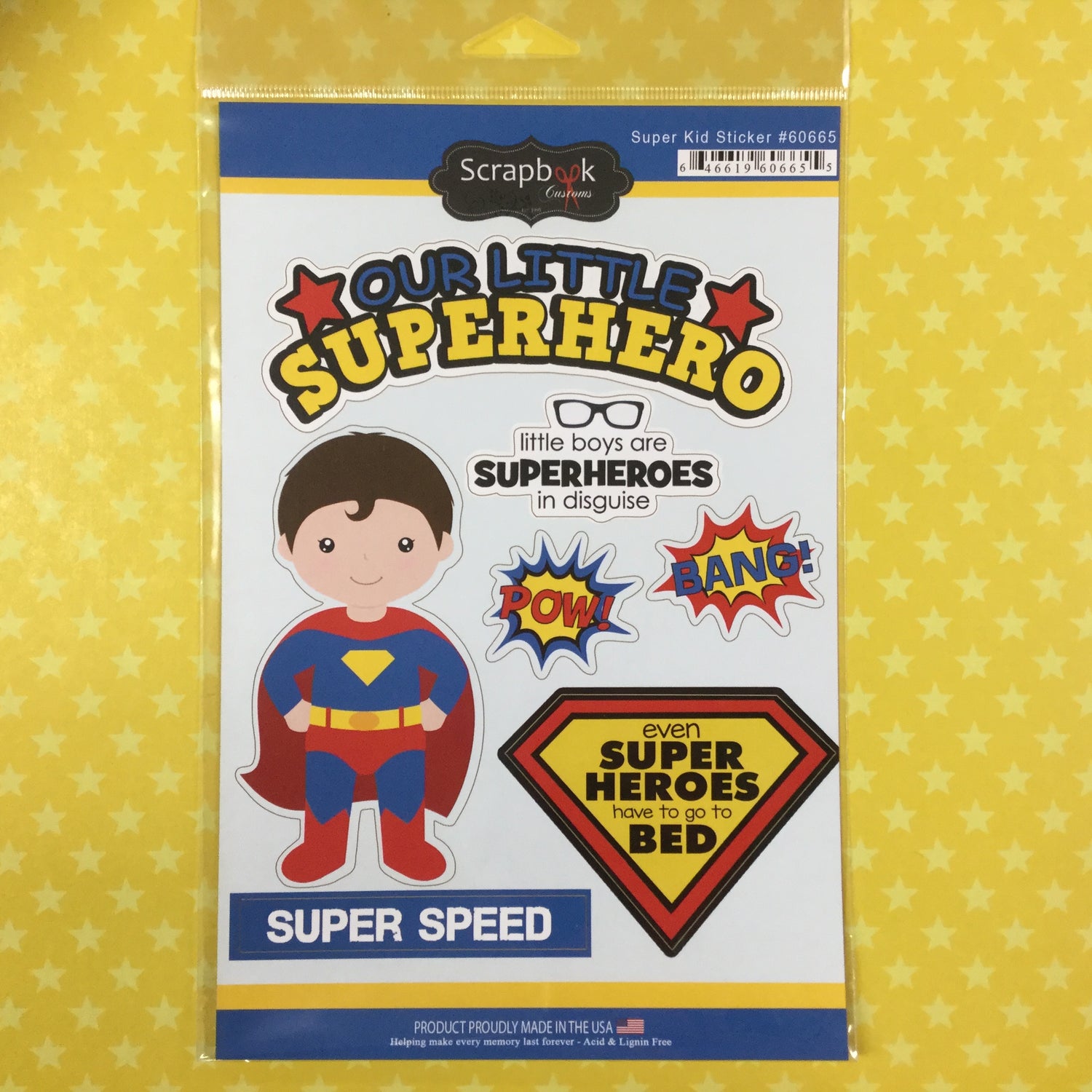 Super Kid Superhero Scrapbook Custom Paper Kit Scrapbooksrus 