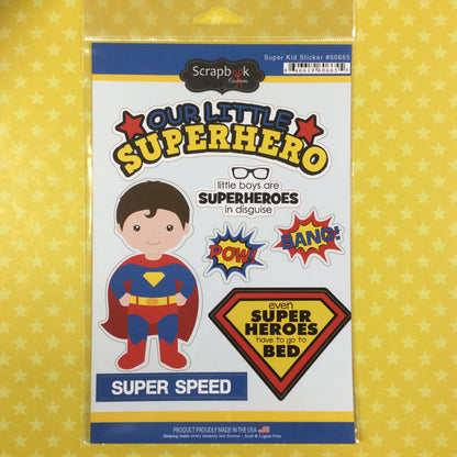 Super Kid Superhero Scrapbook Custom Paper Kit Scrapbooksrus 