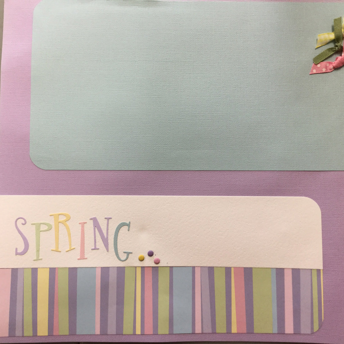 $5.00 Premade Pages SPRING 12"X12" Scrapbook Pages Scrapbooksrus