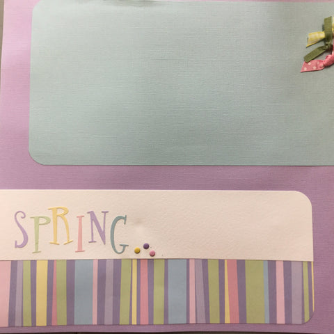 $5.00 Premade Pages SPRING 12"X12" Scrapbook Pages Scrapbooksrus 
