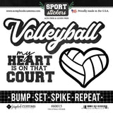 VOLLEYBALL LOVE Papers & Sticker Kit 5pc Scrapbooksrus 