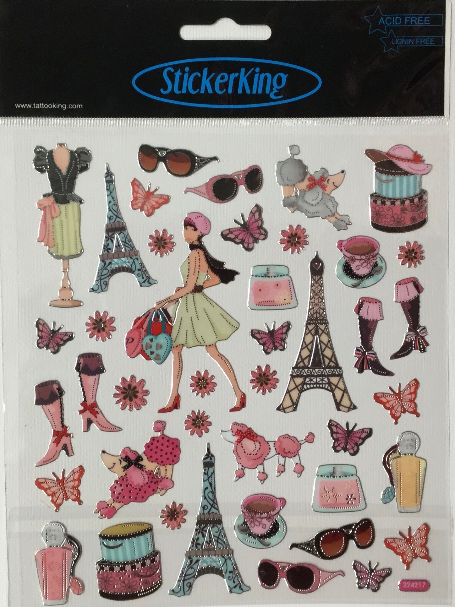 Sticker King PARIS Stickers 38pc Scrapbooksrus 