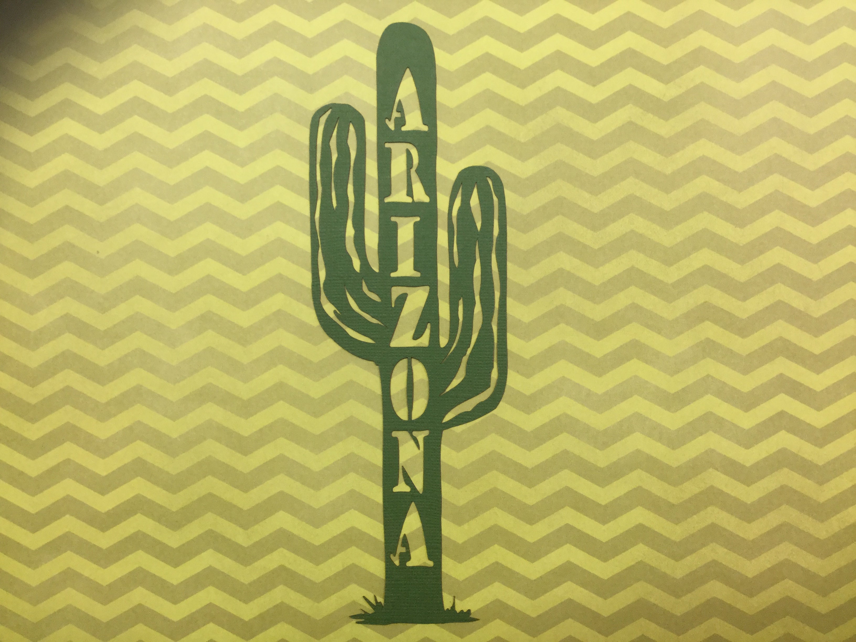 ARIZONA CACTUS Travel Laser Cut Green Desert