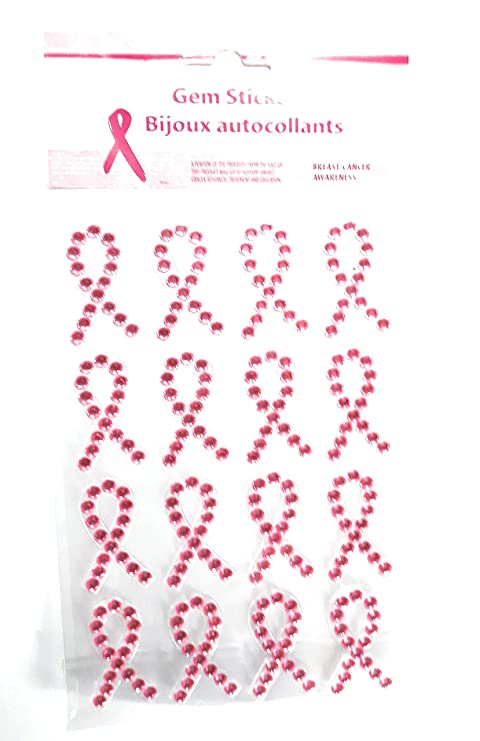 BREAST CANCER AWARENESS Gem Stickers 16 pc. Scrapbooksrus 