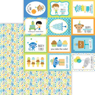 Doodlebug PARTY TIME Collection 12X12 Paper Pack 13pc. Scrapbooksrus 