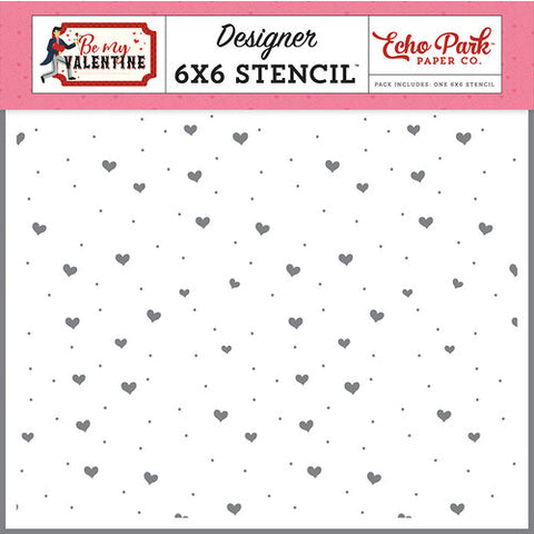 Echo Park Be My Valentine 6"X6" LOTS OF LOVE Stencil 1pc Scrapbooksrus 
