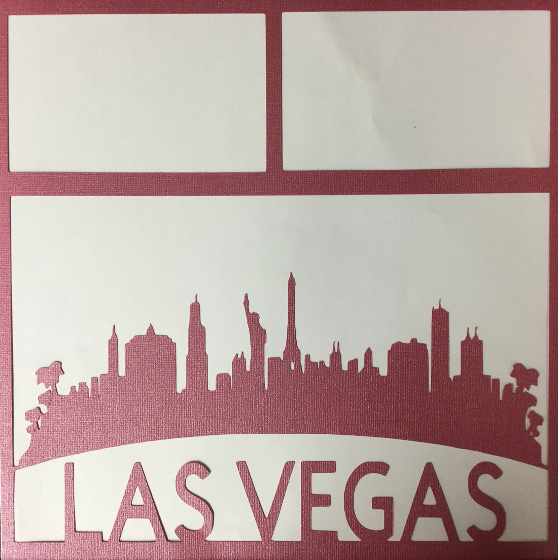 Page Frame LAS VEGAS SKYLINE 12"x12" Scrapbook Overlay LV