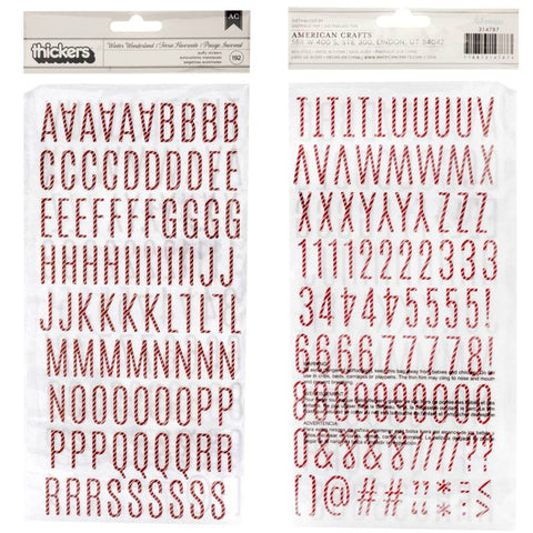 Heidi Swapp WINTER WONDERLAND Puffy Alphabet Stickers Scrapbooksrus 