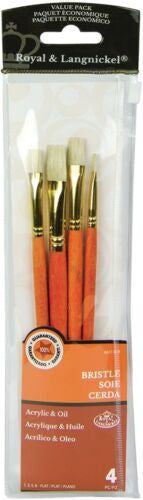 Royal &amp; Langnickel ACRYLIC &amp; OIL Bristle Brush Value Pack Scrapbooksrus 