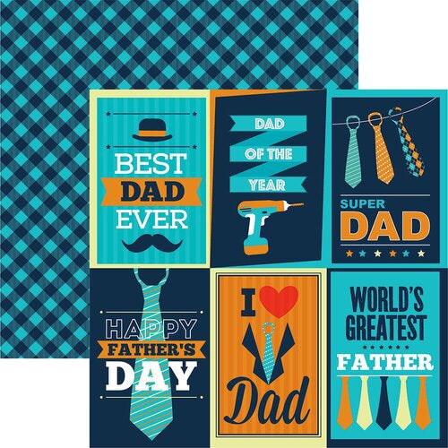 Reminisce DAD LIFE Scrapbook Paper Pack 2pc Scrapbooksrus 