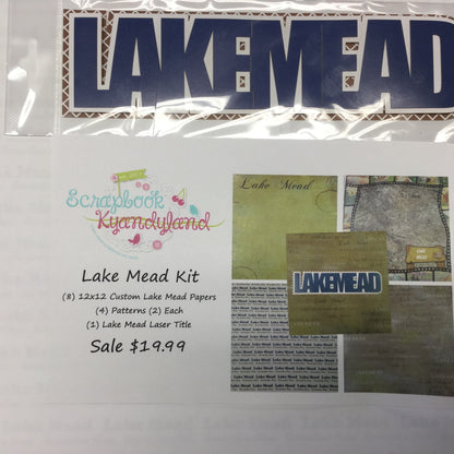 LAKE MEAD KIT 12&quot;X12&quot; Travel Scrapbook Paper With Laser Title