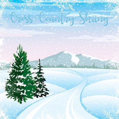 Scrapbook Customs CROSS COUNTRY SKIING WINTER ADVENTURES 12X12 Sports Sheet Scrapbooksrus 