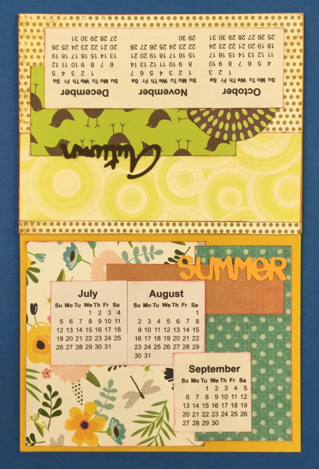 Handmade FLIP CALENDAR 2020-2021 Scrapbooksrus 