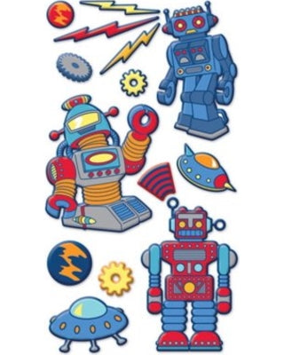 Ek Success Sticko ROBOTS Stickers 14pc Scrapbooksrus 