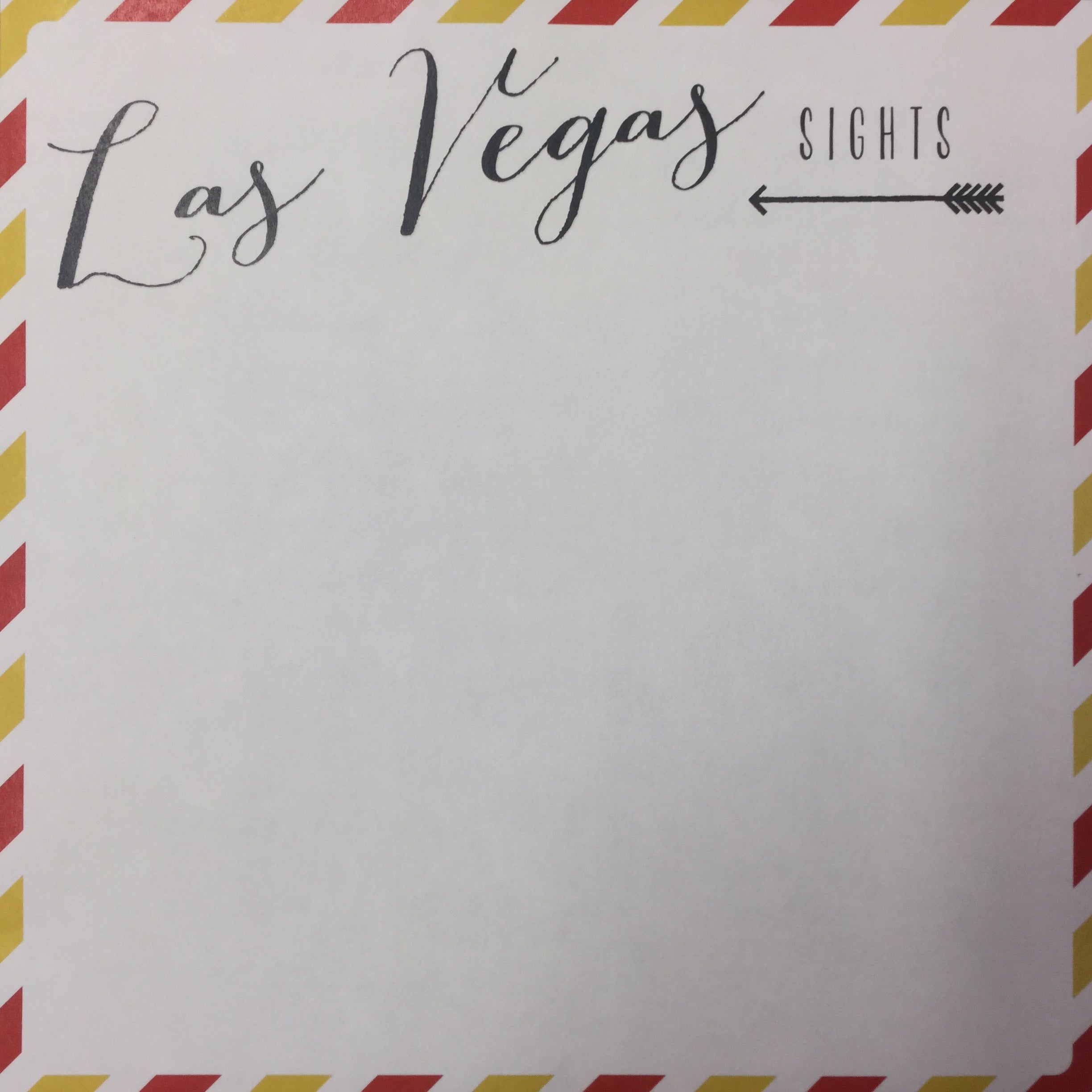 LAS VEGAS SIGHTS Mail Arrows 12&quot;X12&quot; Scrapbook Paper Scrapbooksrus 