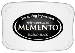 Memento Fade Resistant TUXEDO BLACK Archival Ink Pad 8oz