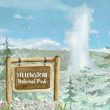 YELLOWSTONE National Park Watercolor 12&quot;X12&quot; Paper Scrapbooksrus 