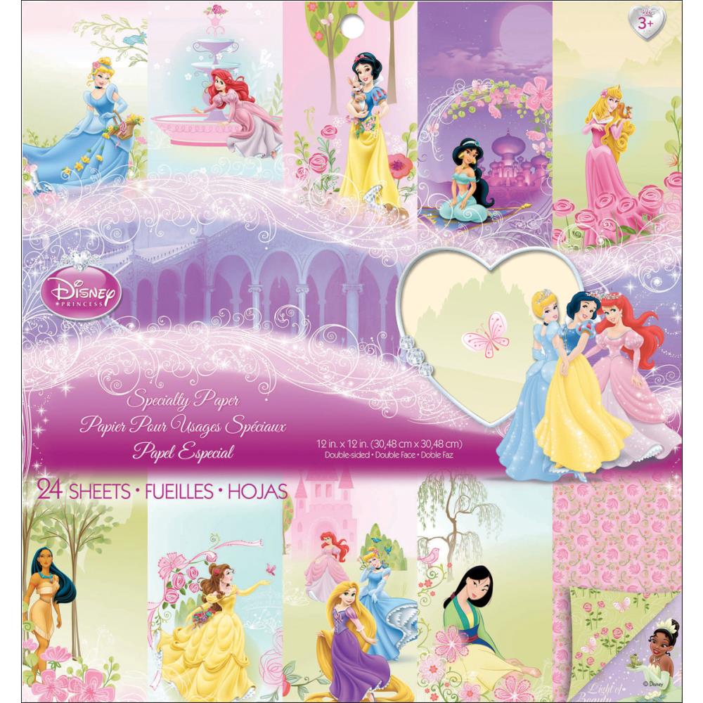 Disney Ek Success SPECIALTY PRINCESS 12”x12” Paper Pad 24pc