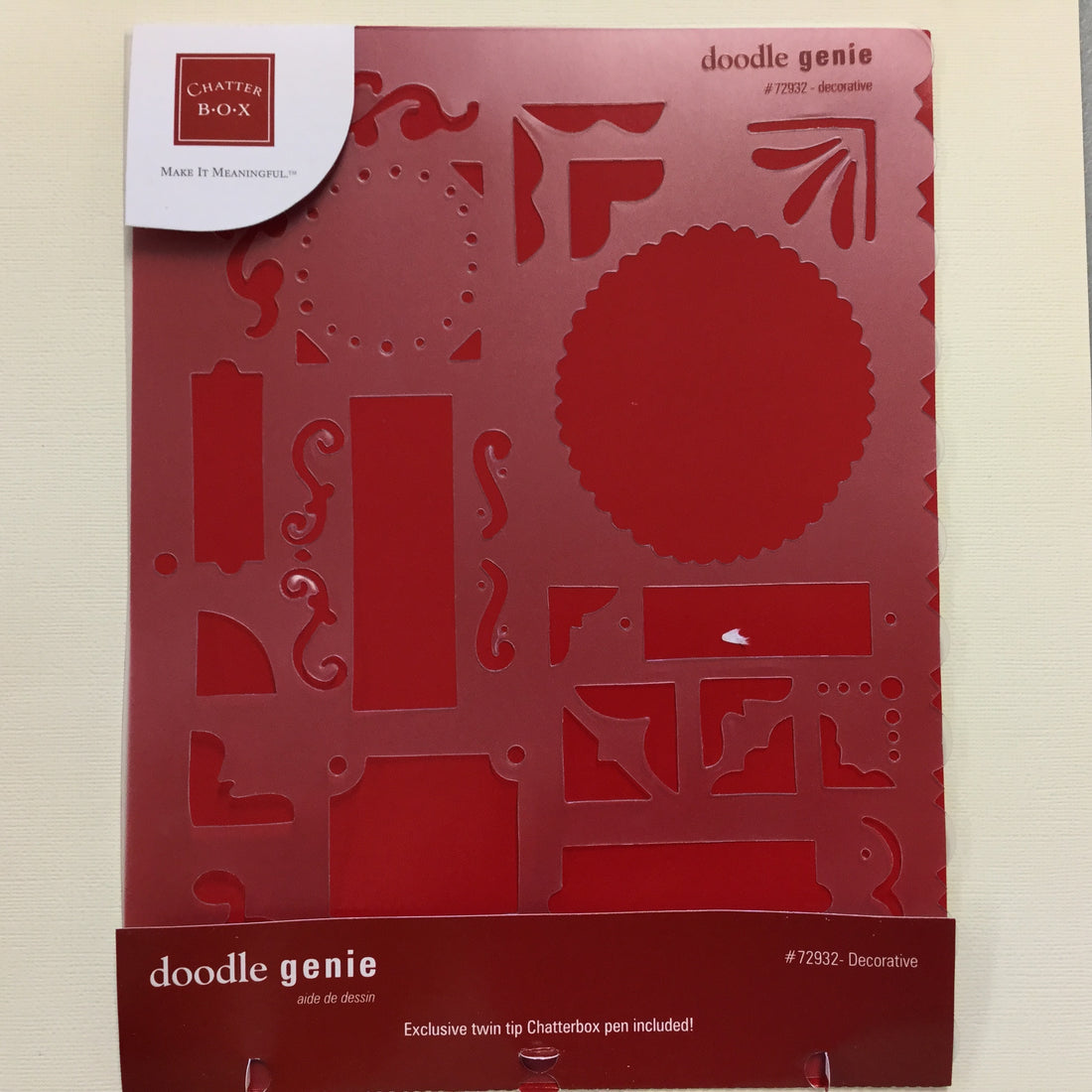 Chatter Box Doodle Genie DECORATIVE Stencil Scrapbooksrus