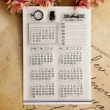 CALENDAR TO DO Clear Acrylic Stamp Set 11pc