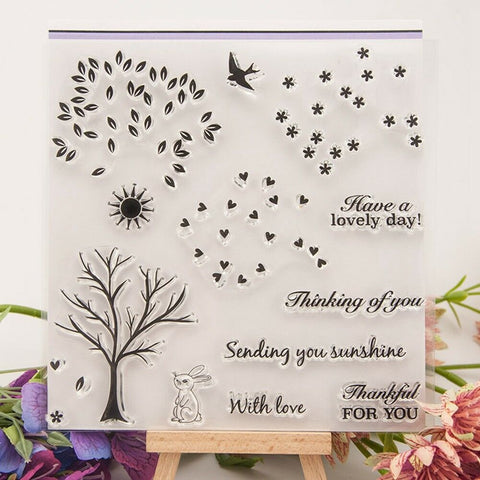 CHANGING TREE Clear Acrylic Stamp Set 15pc